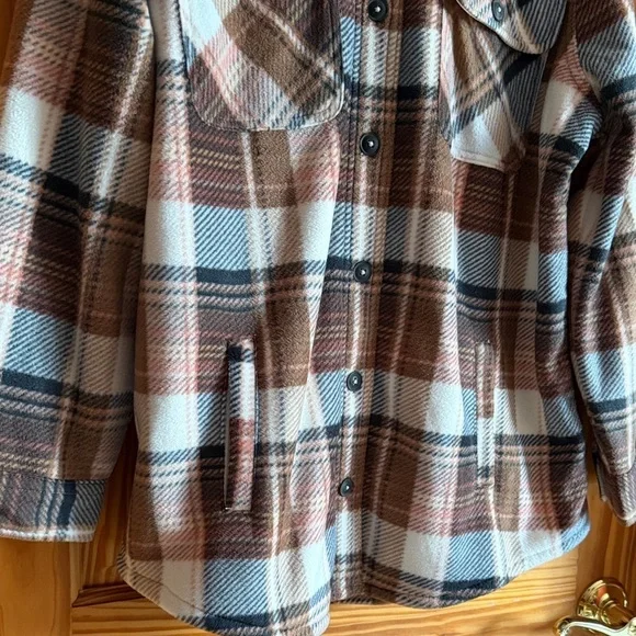 Natural Reflections Sherpa-Lined Plaid Jacket - Picture 5 of 11